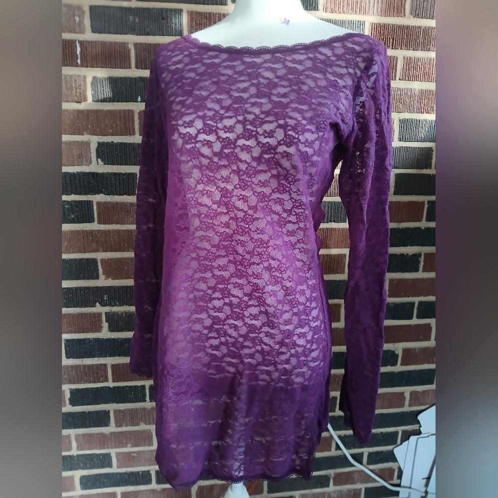 Victoria Secret Purple Lase Slip Dress